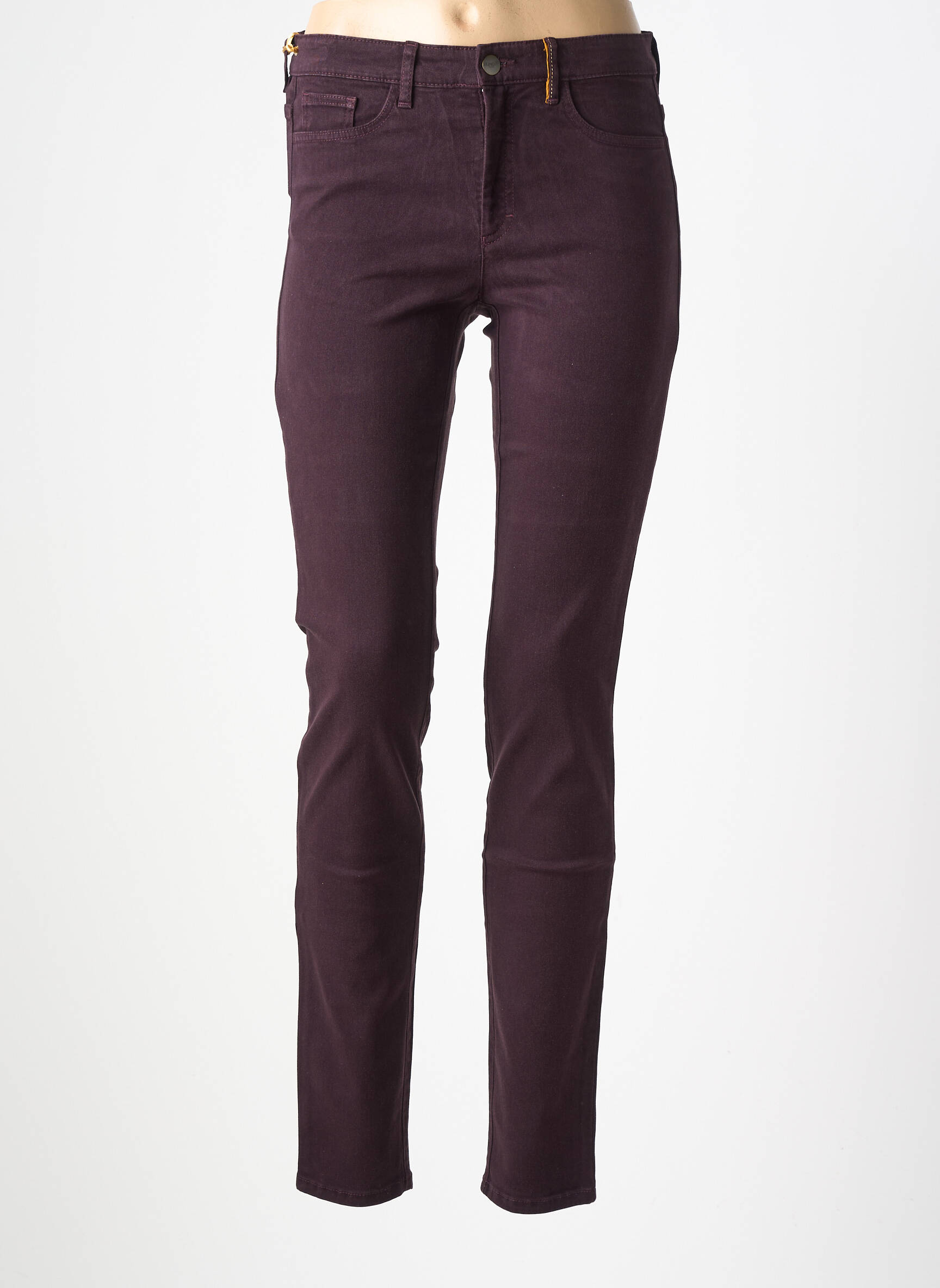 Jeans coupe slim stretch taille normale violet COUTURIST femme