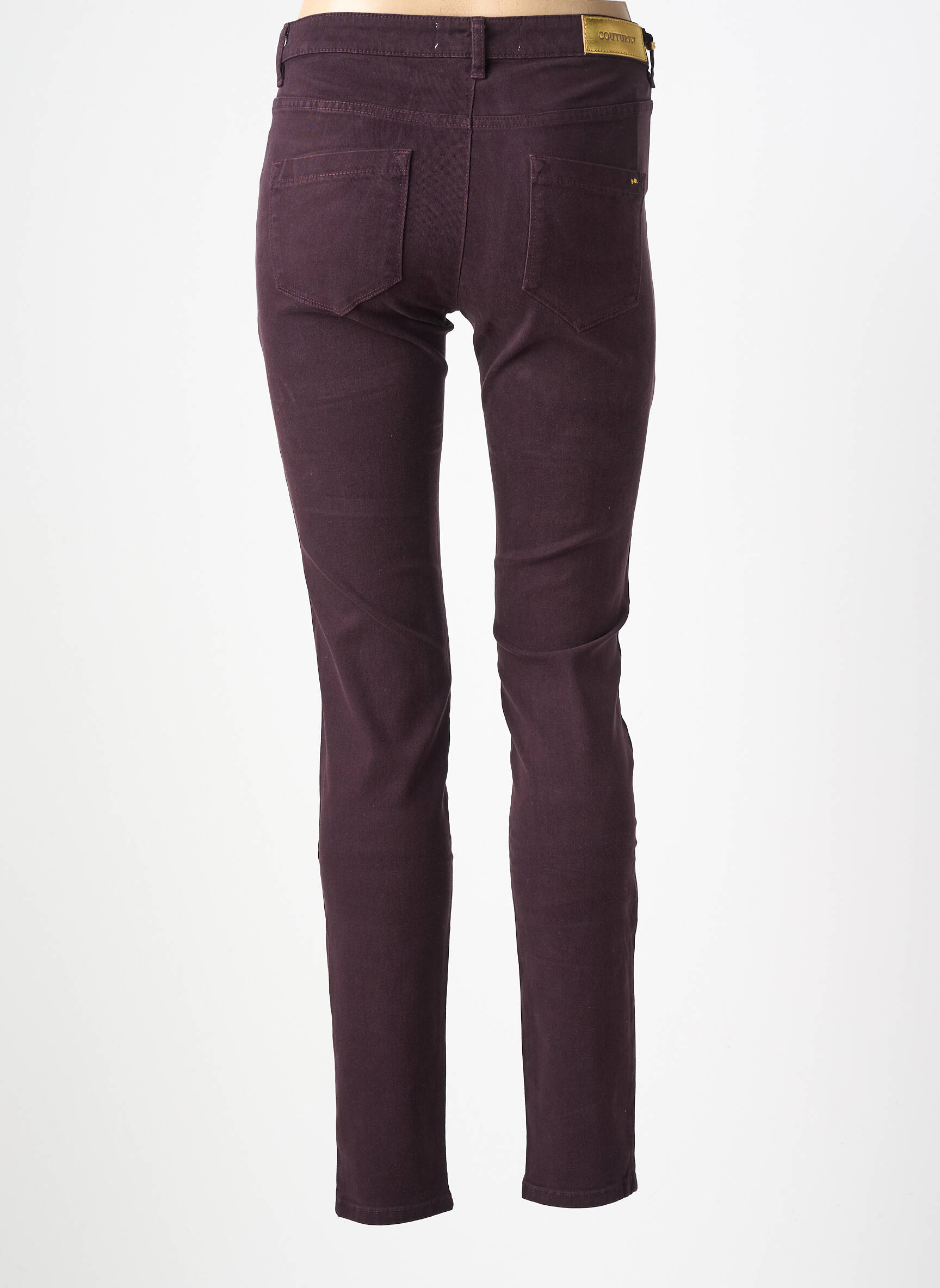 Jeans coupe slim stretch taille normale violet COUTURIST femme