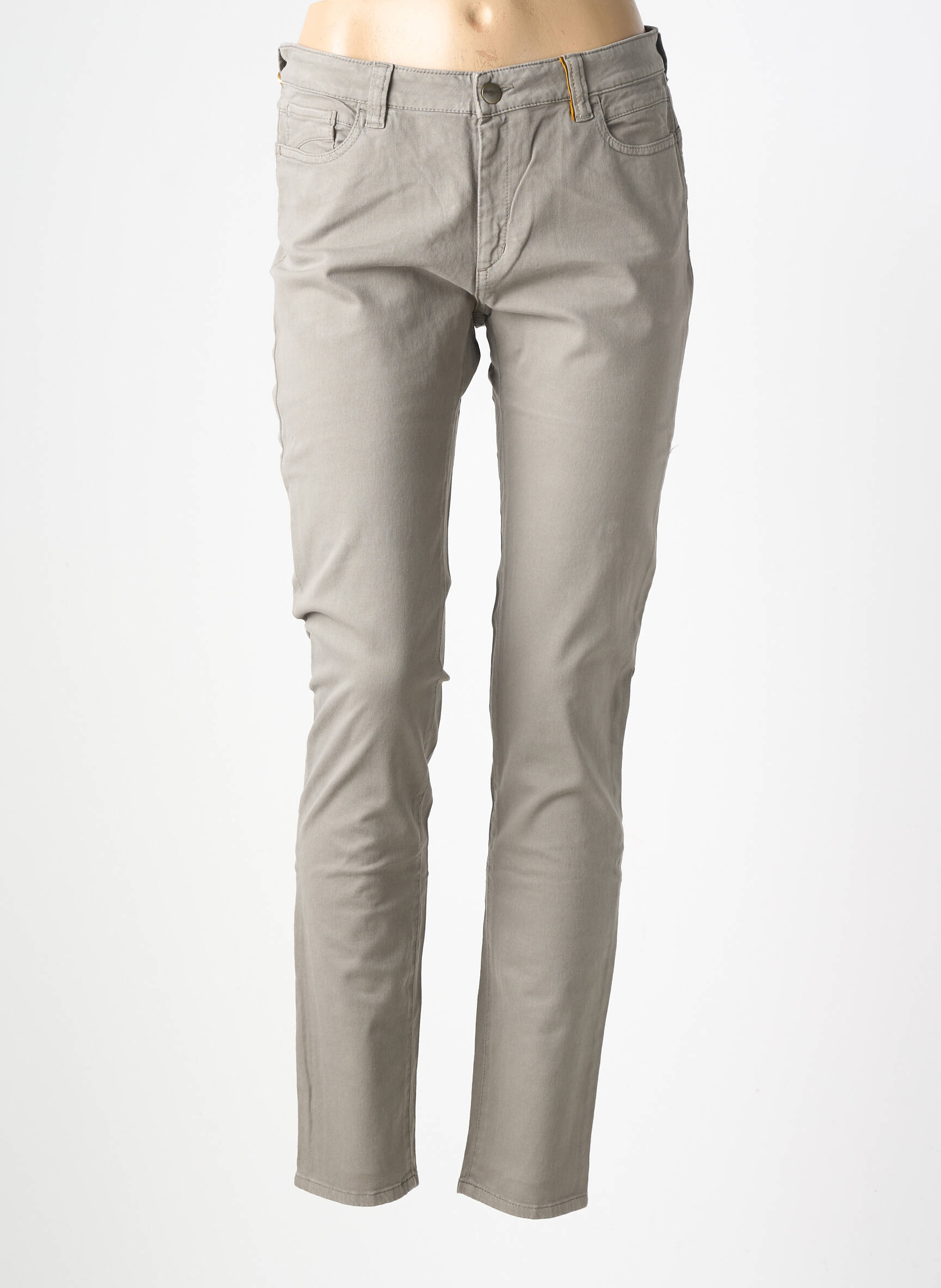 Jeans coupe slim stretch taille normale gris COUTURIST femme