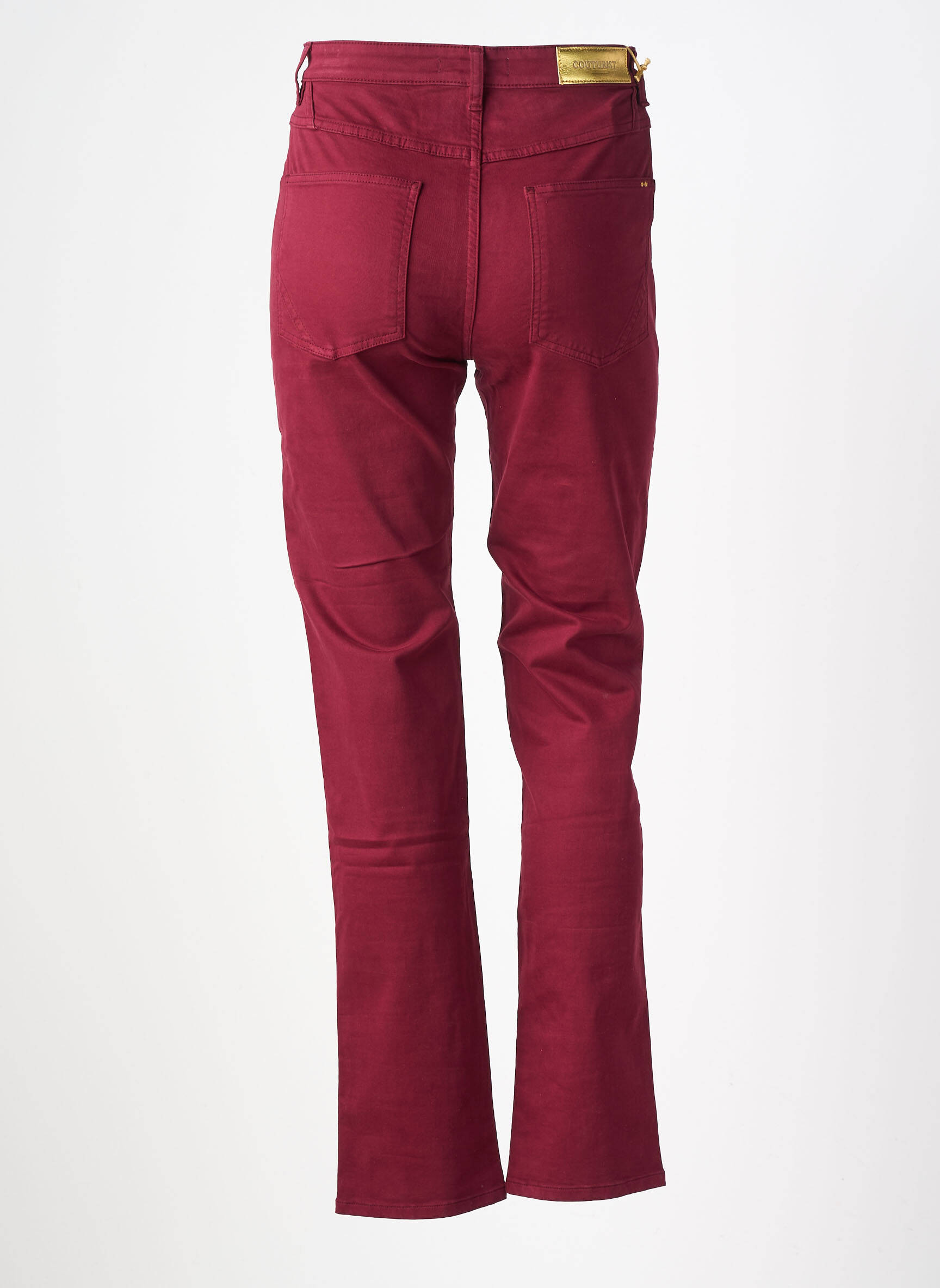 Pantalon slim taille haute taille haute rouge COUTURIST femme