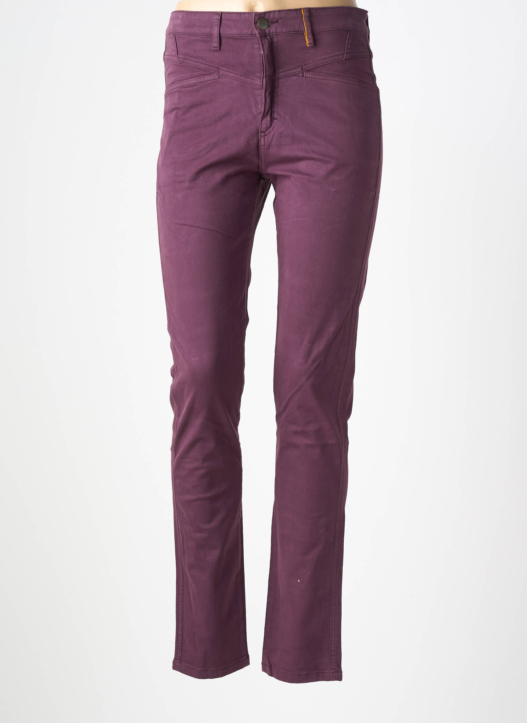 Pantalon slim taille haute taille haute violet COUTURIST femme