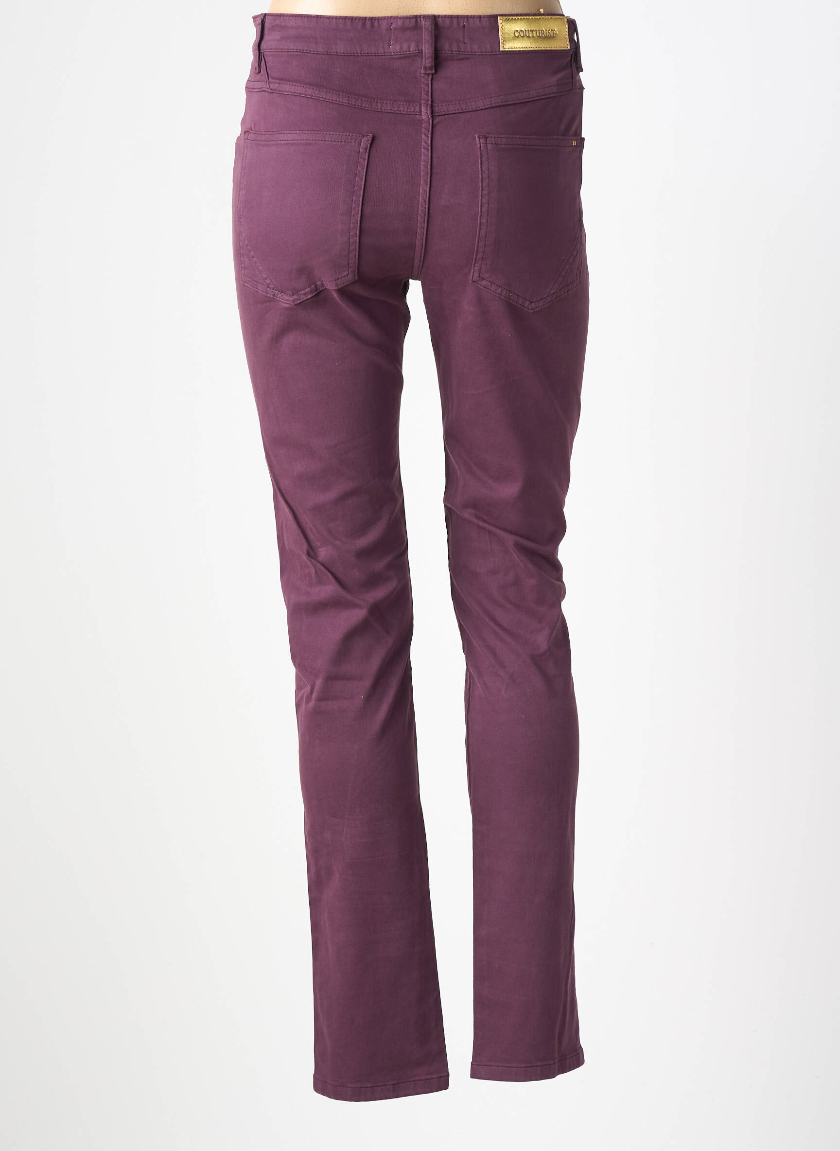 Pantalon slim taille haute taille haute violet COUTURIST femme