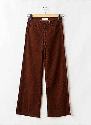 Jeans coupe large stretch taille normale marron COUTURIST femme