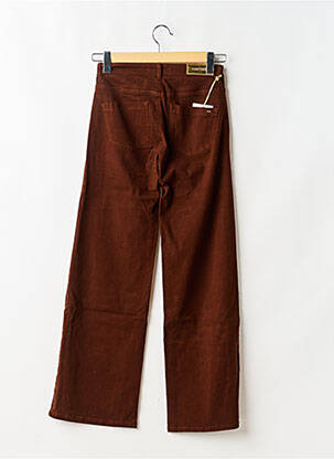 Jeans coupe large stretch taille normale marron COUTURIST femme