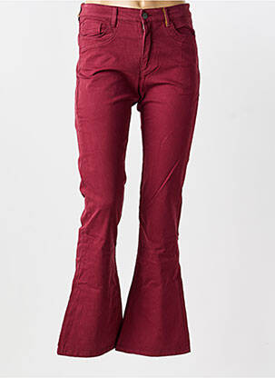 Jean coupe flare stretch taille normale rouge COUTURIST femme