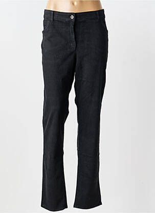 Pantalon slim tissage popeline taille normale noir COUTURIST femme
