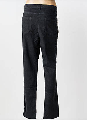 Pantalon slim tissage popeline taille normale noir COUTURIST femme