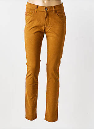 Jeans coupe slim stretch taille normale jaune COUTURE-CLUB femme