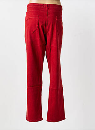 Jeans coupe droite stretch taille normale rouge COUTURE-CLUB femme