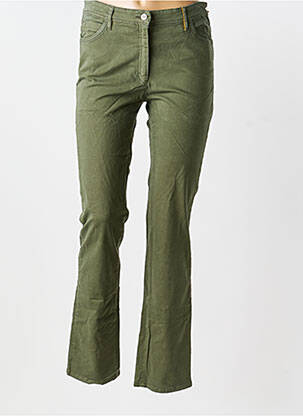 Jeans coupe slim stretch taille normale vert COUTURIST femme