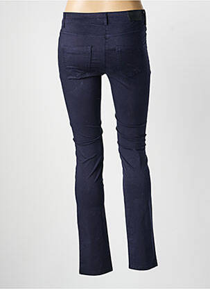 Pantalon slim tissage popeline taille normale bleu COUTURIST femme