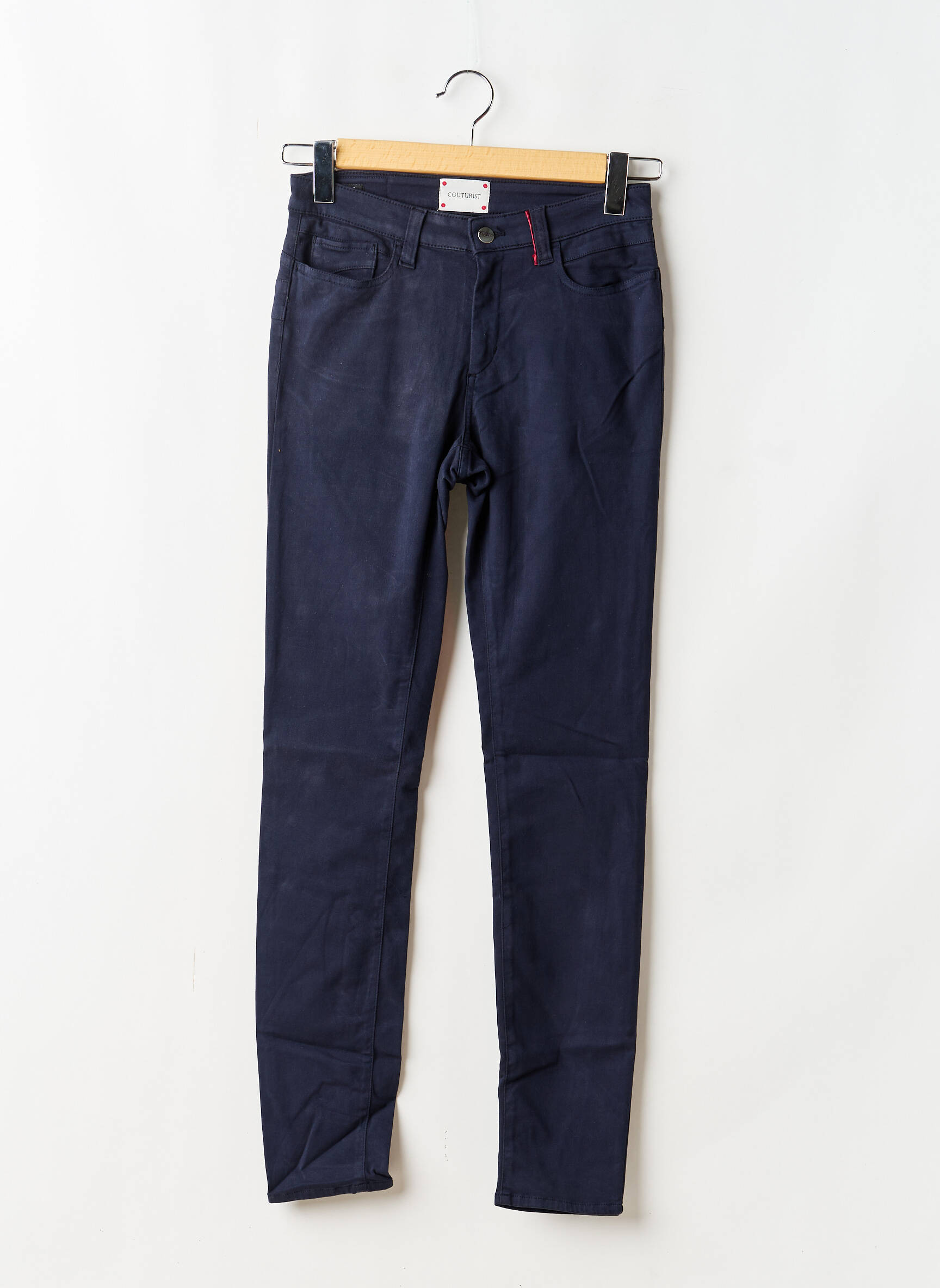 Jeans coupe slim stretch taille normale bleu COUTURIST femme