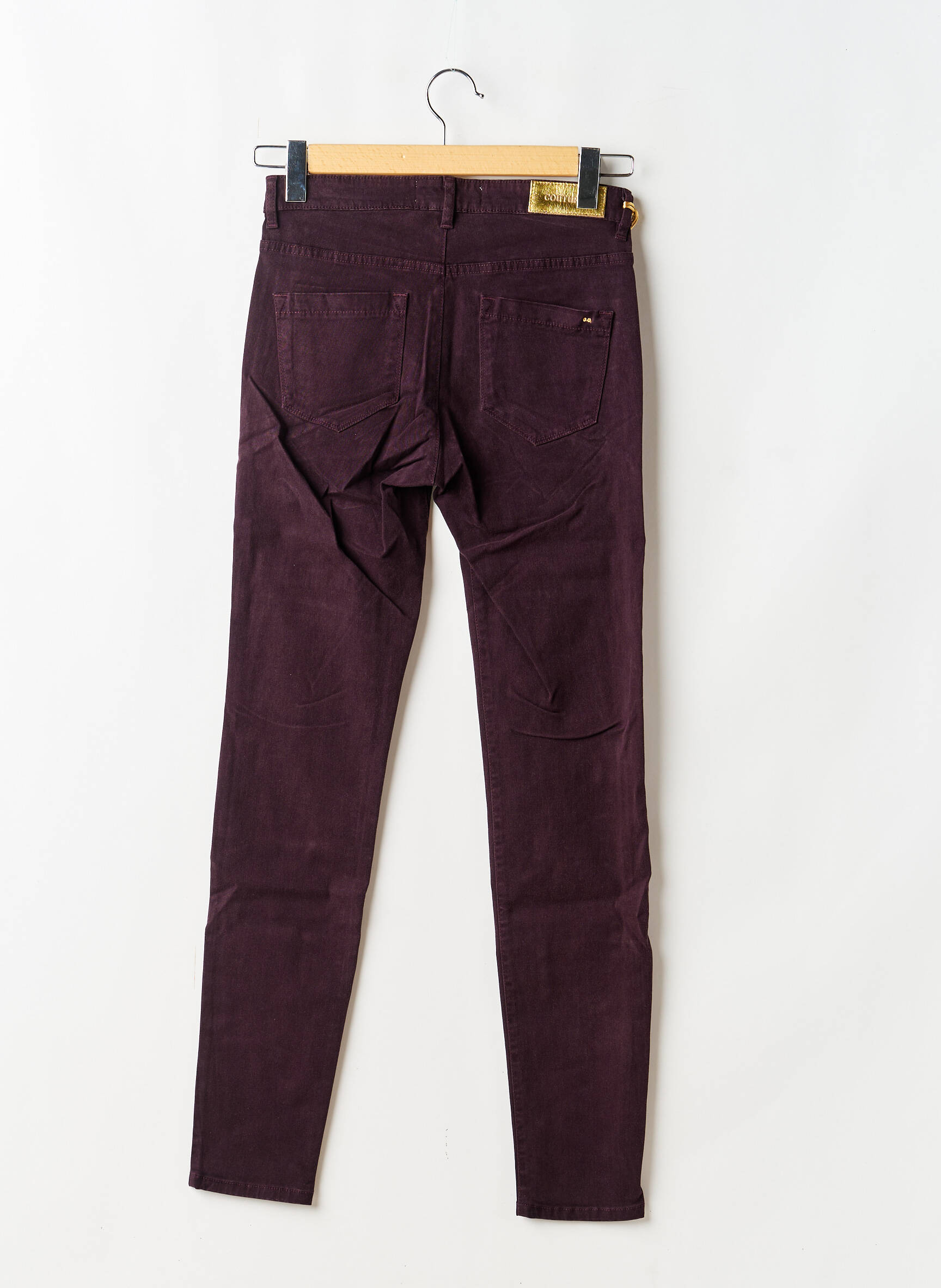 Jeans coupe slim taille haute taille haute violet COUTURIST femme