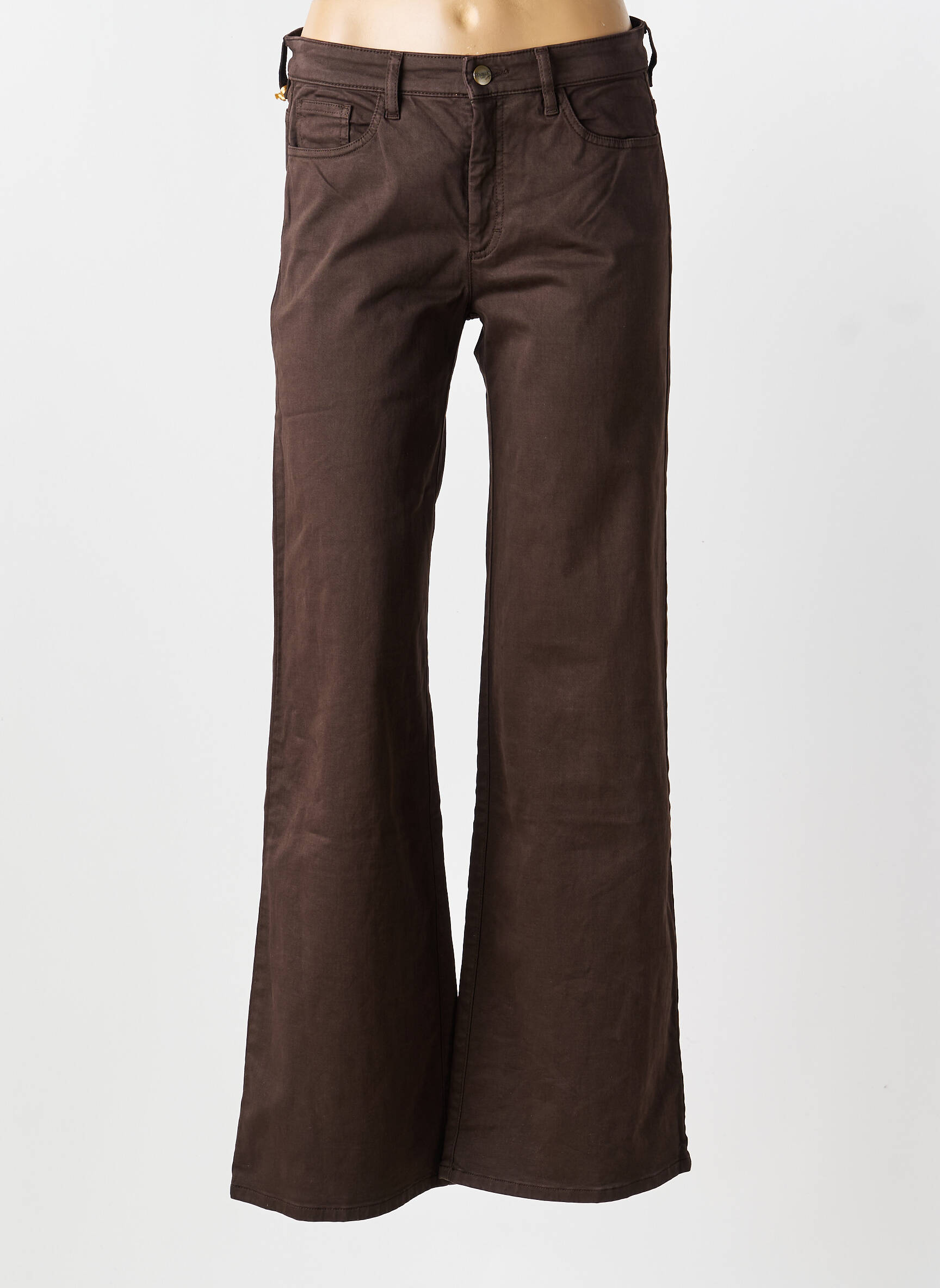 Jean coupe flare stretch taille normale marron COUTURIST femme