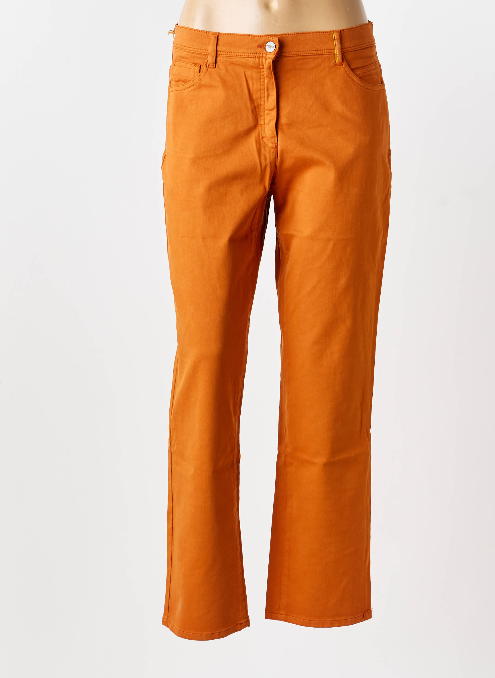 Jeans coupe slim stretch taille normale orange COUTURIST femme