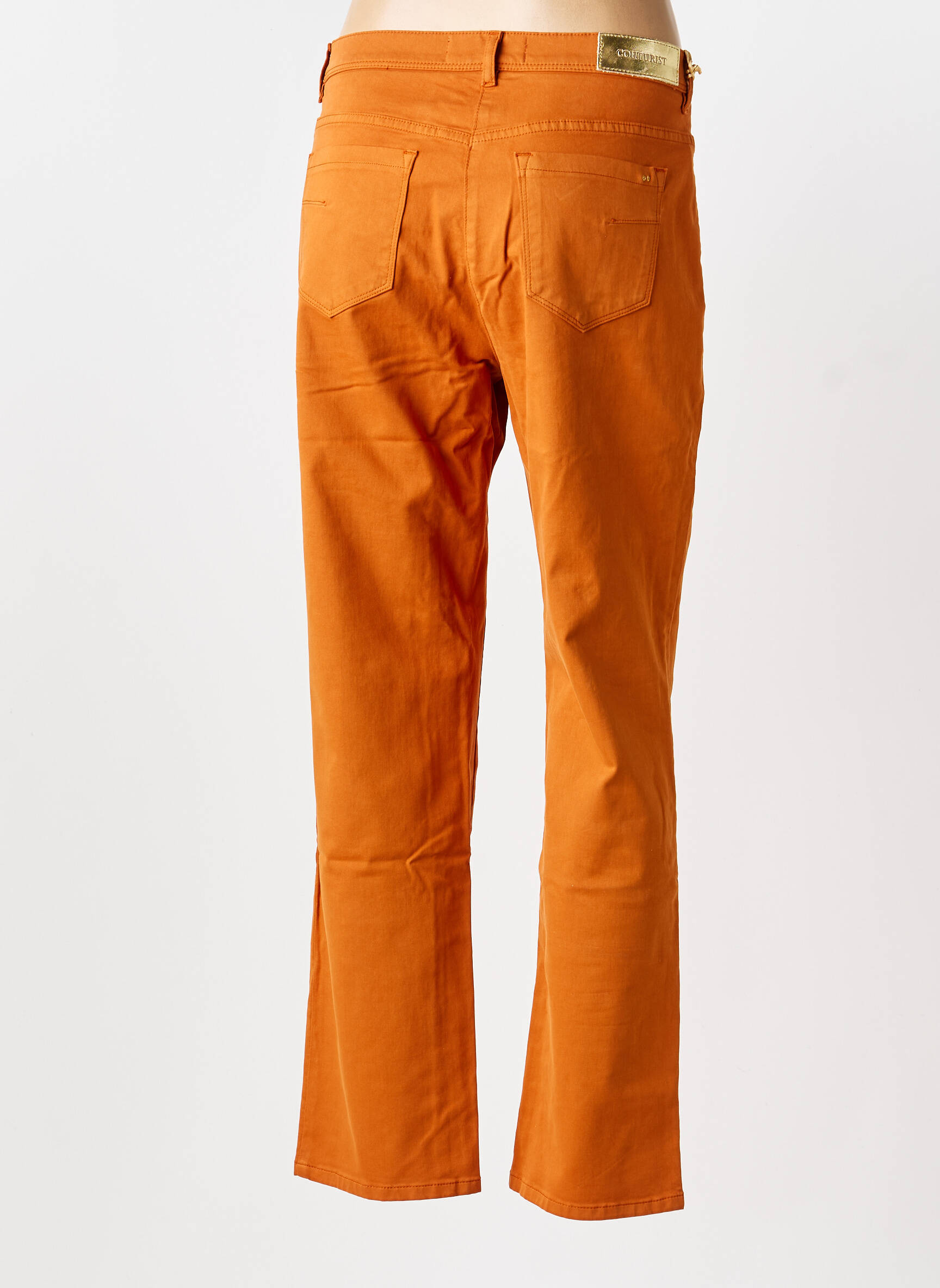 Jeans coupe slim stretch taille normale orange COUTURIST femme