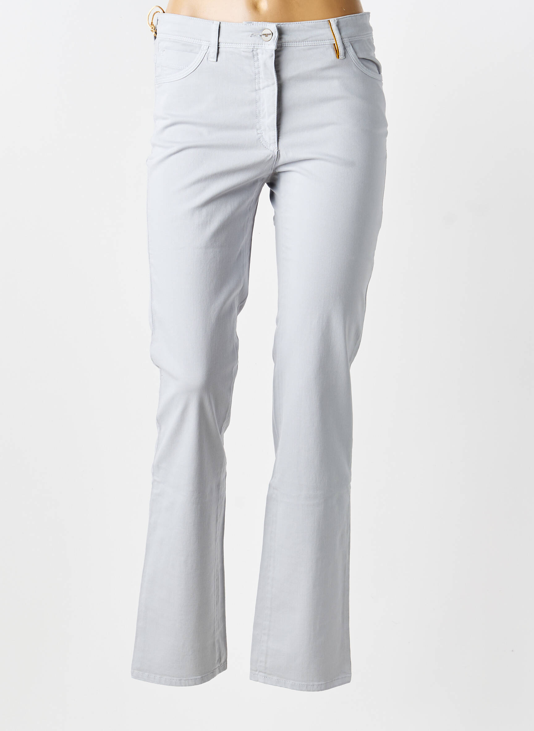 Jeans coupe slim stretch taille normale gris COUTURIST femme