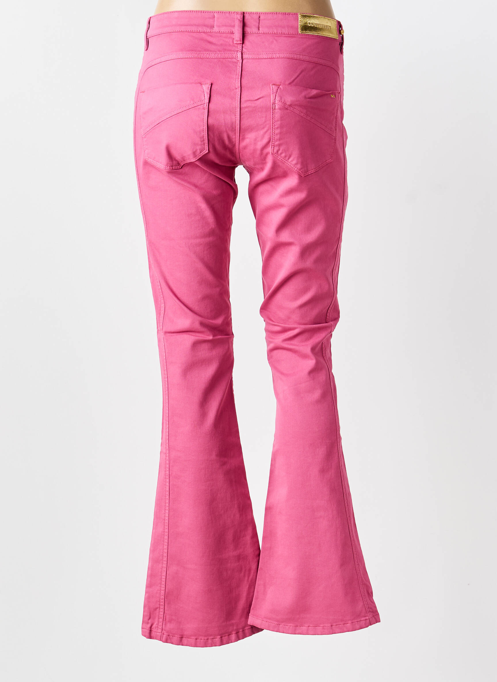 Jean coupe flare stretch taille normale rose COUTURIST femme