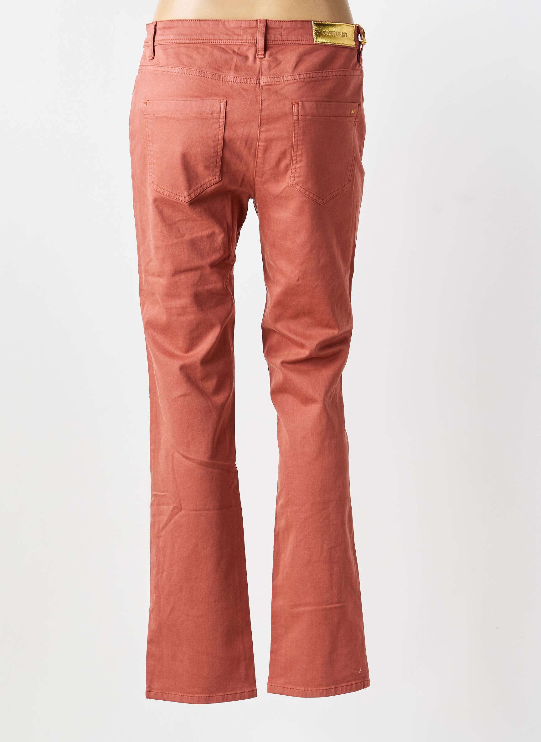 Jeans coupe slim stretch taille normale rose COUTURIST femme