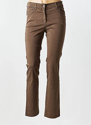 Pantalon slim poches marron COUTURIST femme
