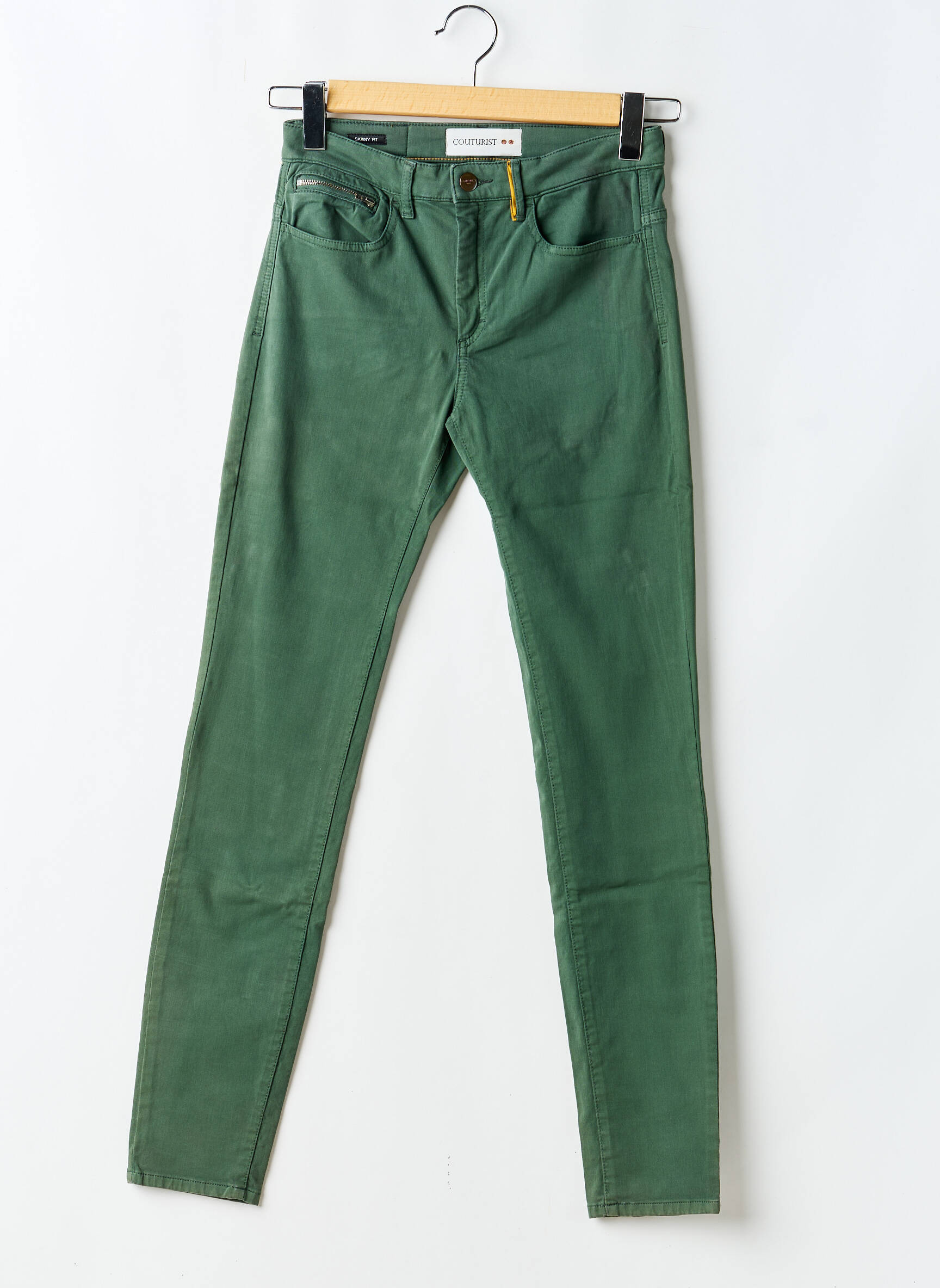 Pantalon slim poches vert COUTURIST femme