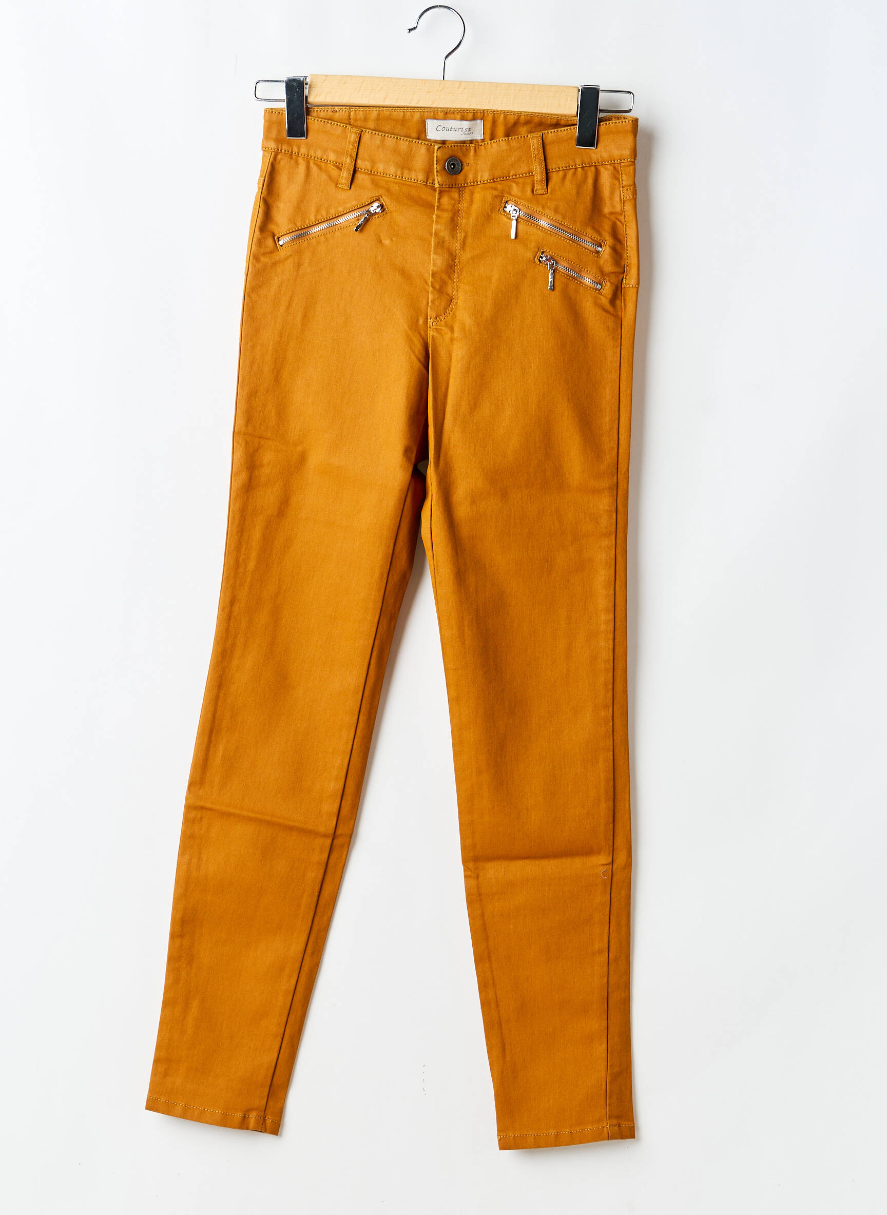 Pantalon slim poches jaune COUTURIST femme