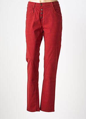 Jeans coupe slim stretch taille normale rouge COUTURIST femme
