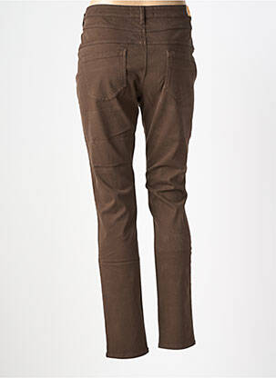 Jeans coupe slim stretch taille normale marron COUTURIST femme