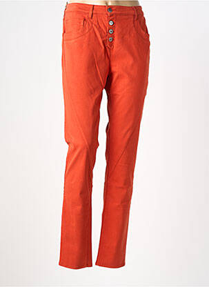 Jeans coupe slim stretch taille normale orange COUTURIST femme