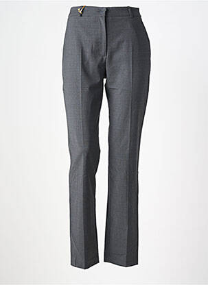 Pantalon chino fermeture zippée sous rabat boutonné taille normale gris COUTURIST femme