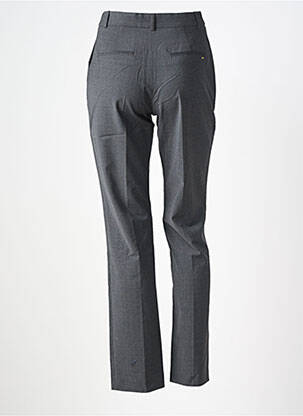 Pantalon chino fermeture zippée sous rabat boutonné taille normale gris COUTURIST femme