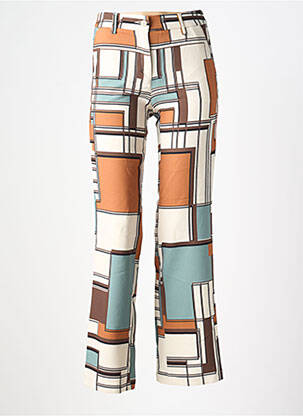 Pantalon chino tissage popeline taille normale beige COUTURIST femme