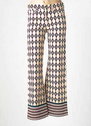 Pantalon flare taille normale taille normale beige COUTURIST femme