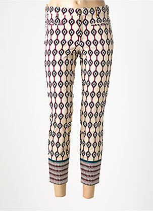 Pantalon 7/8 stretch taille normale beige COUTURIST femme