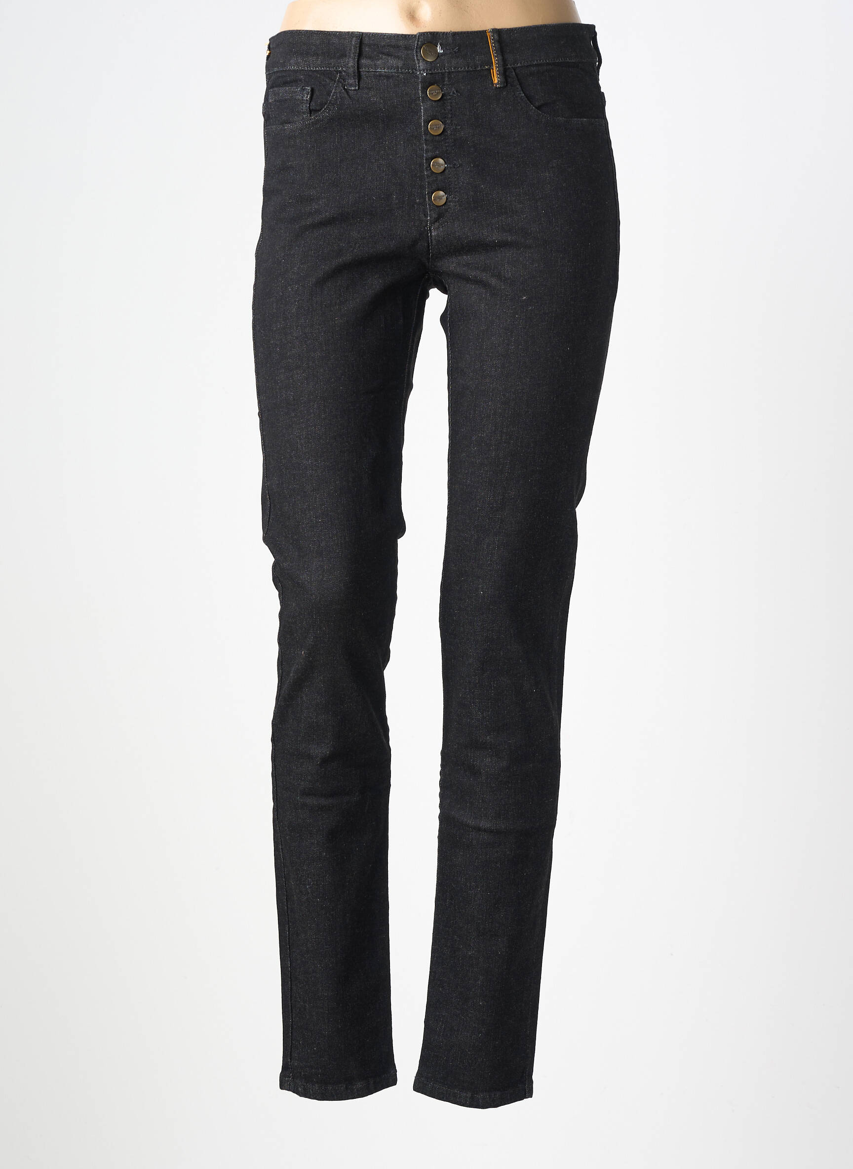 Jeans coupe slim taille normale taille normale noir COUTURIST femme