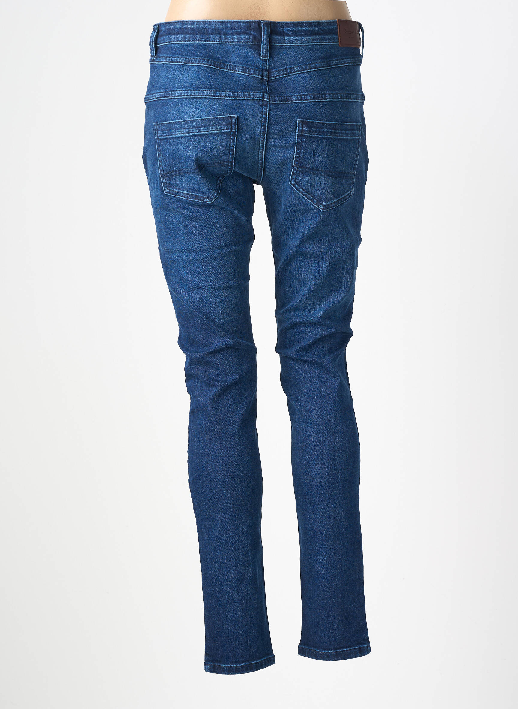 Jeans coupe slim stretch taille normale bleu COUTURIST femme