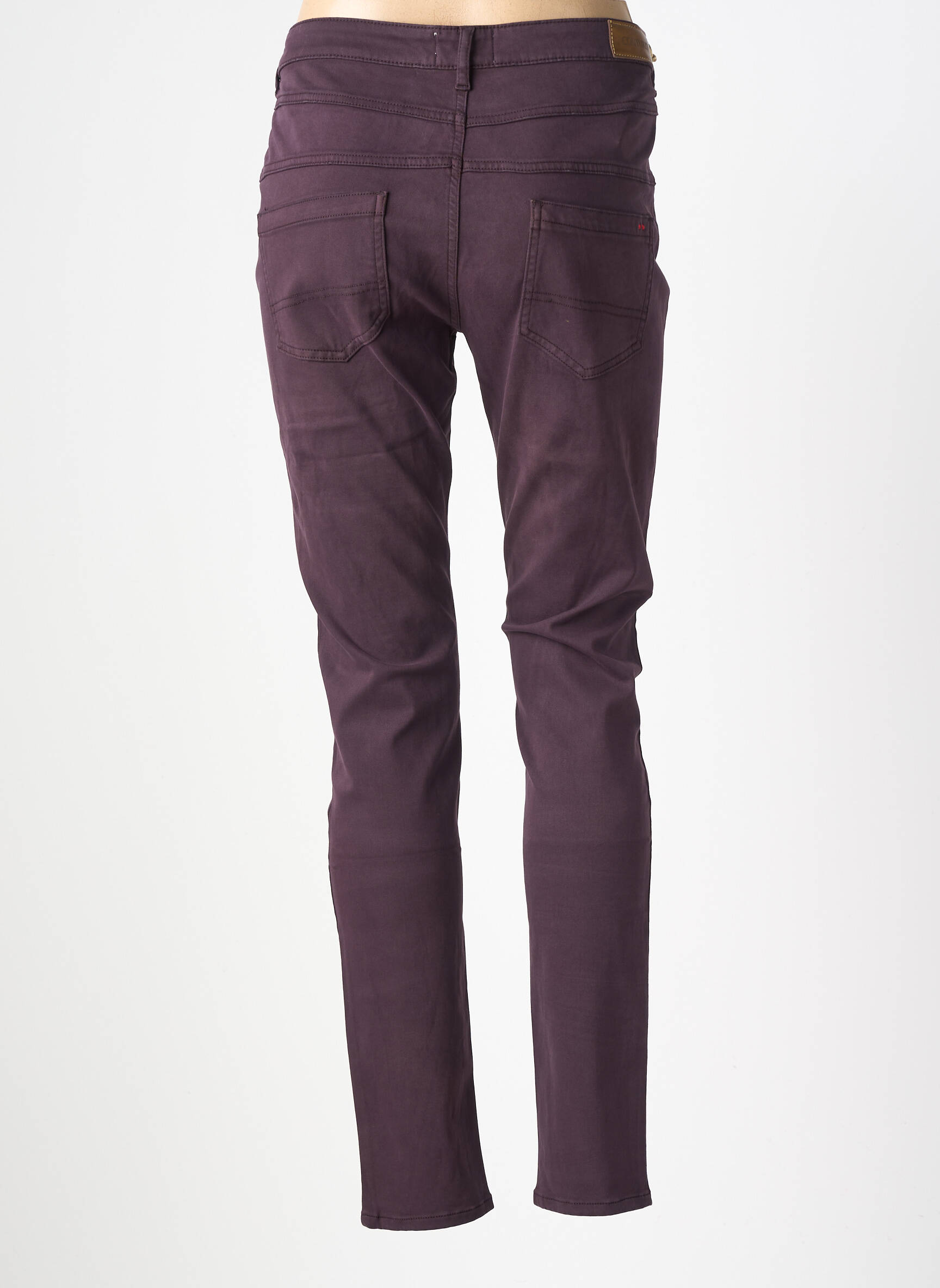 Jeans coupe slim stretch taille normale violet COUTURIST femme