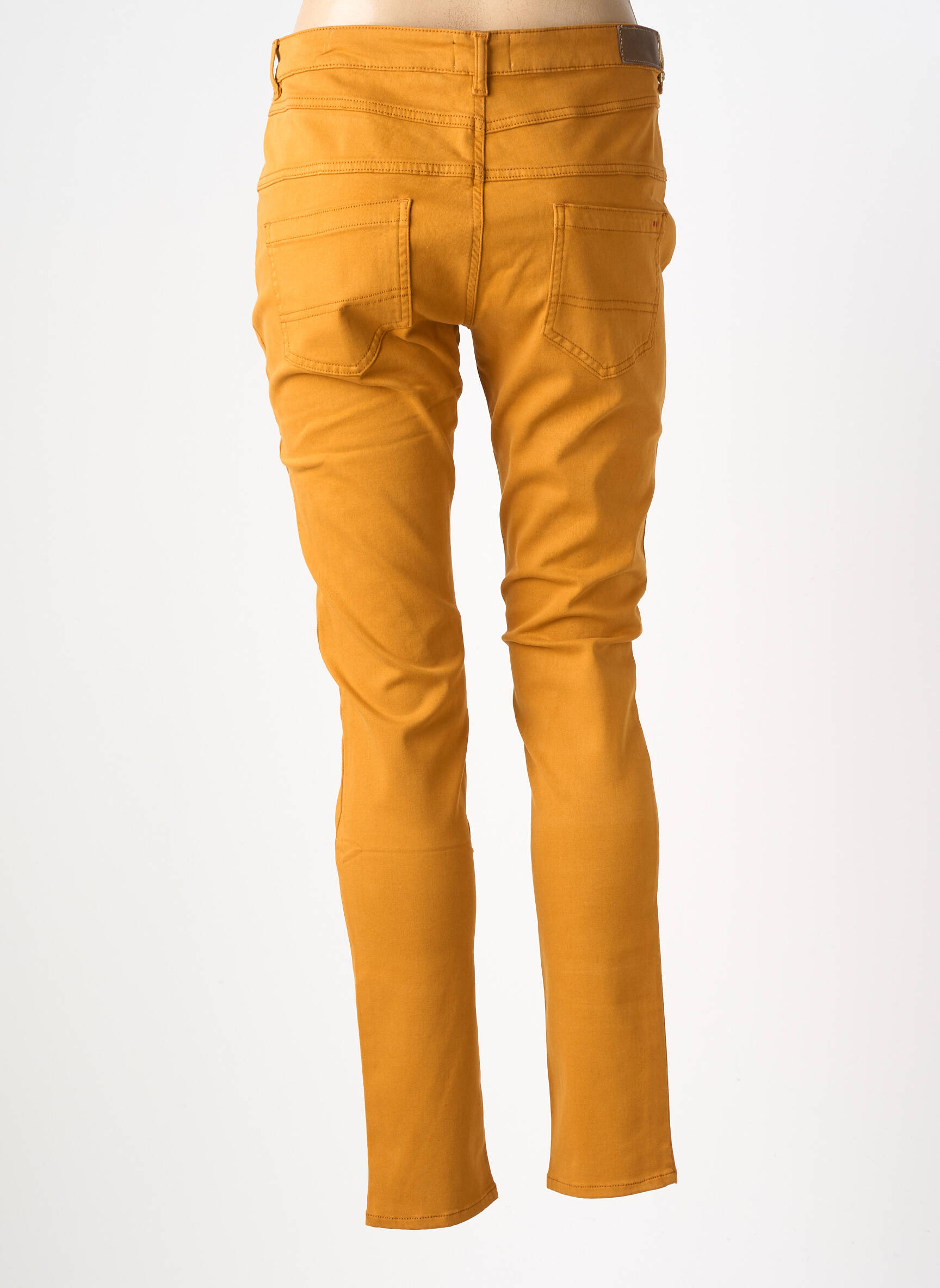 Jeans coupe slim stretch taille normale jaune COUTURIST femme