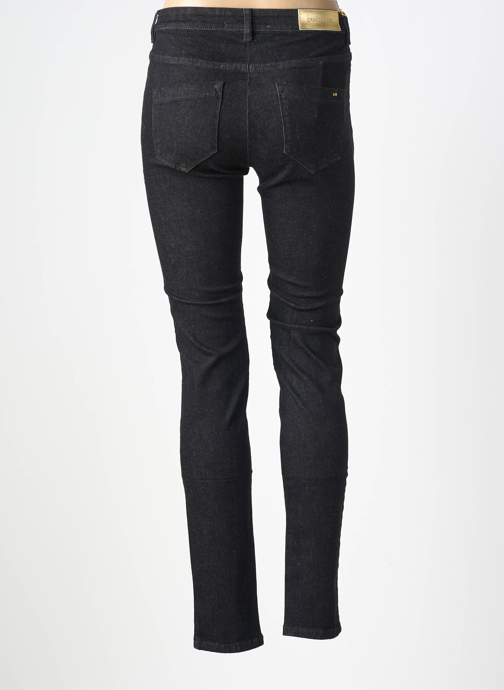 Jeans skinny taille haute taille haute noir COUTURIST femme