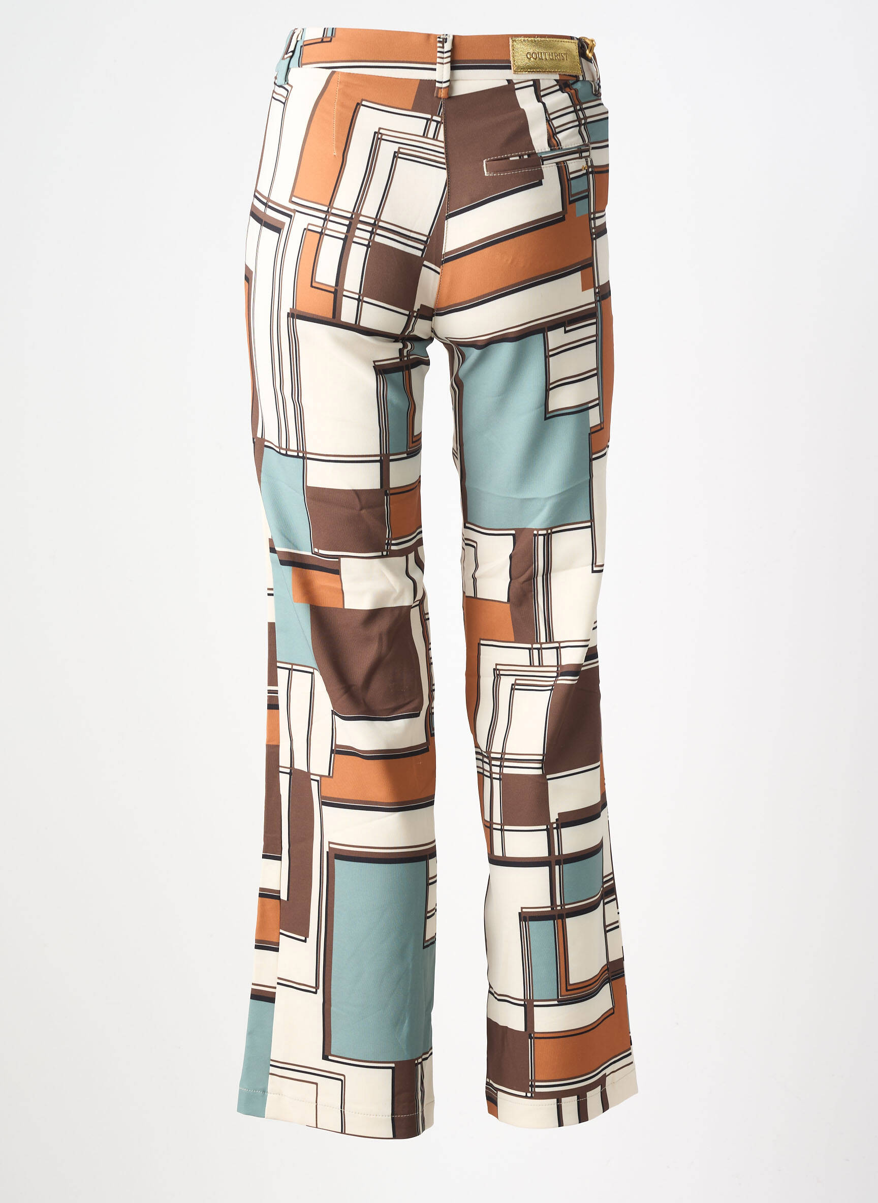 Pantalon chino tissage popeline taille normale beige COUTURIST femme