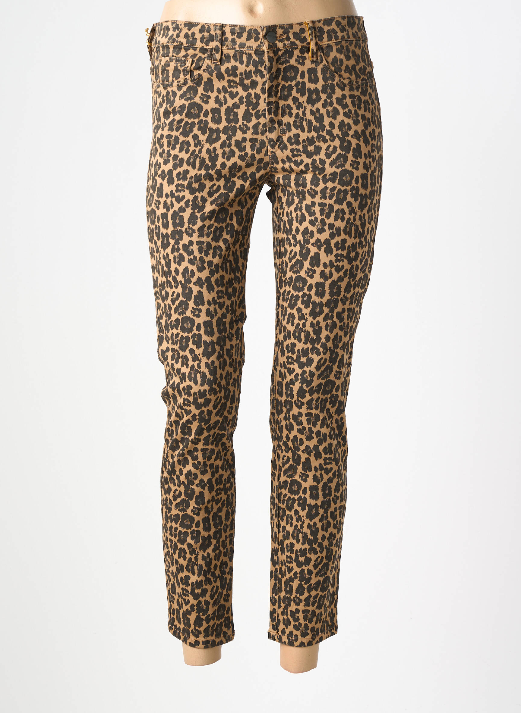 Pantalon 7/8 stretch taille normale beige COUTURIST femme