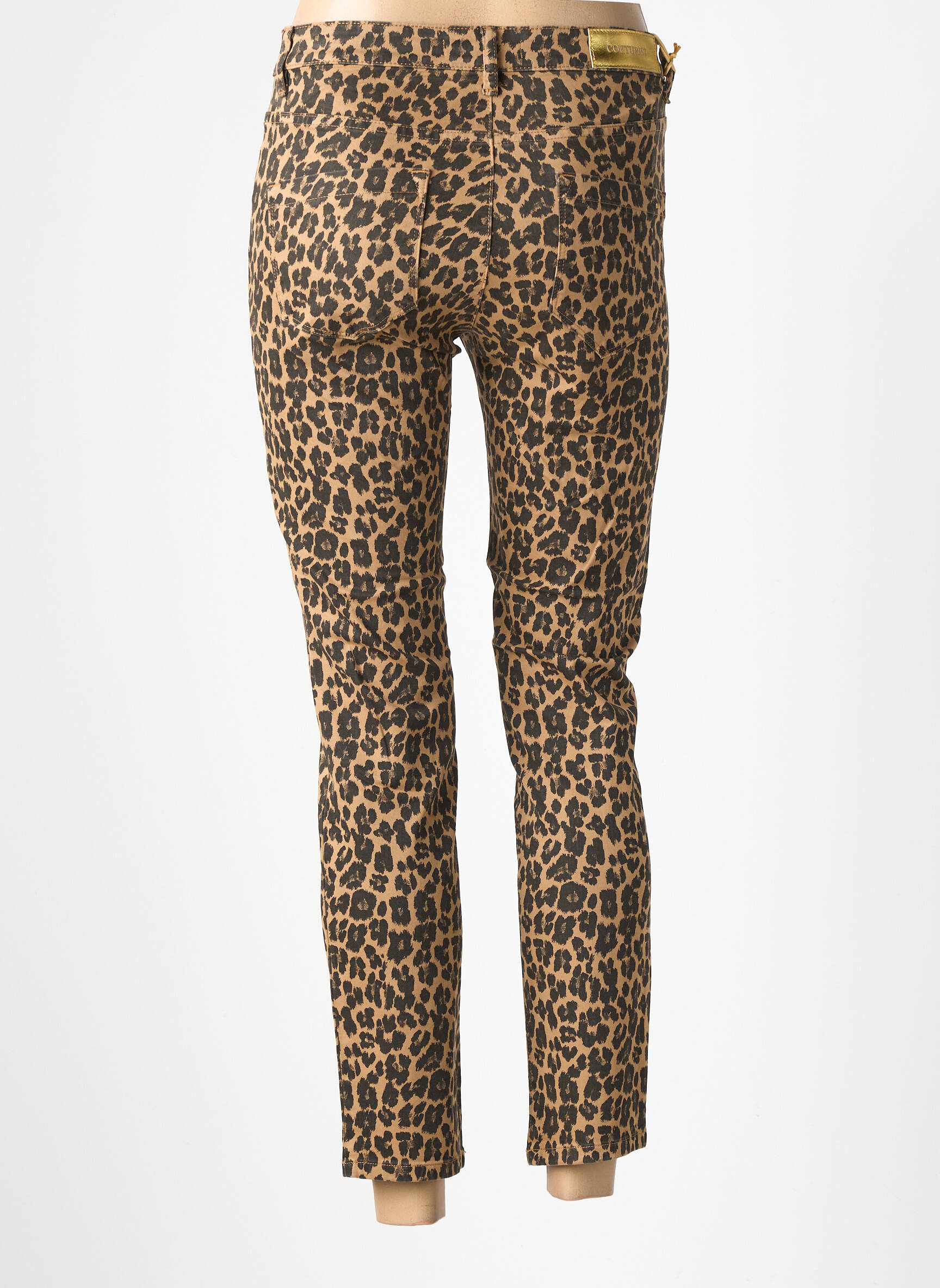 Pantalon 7/8 stretch taille normale beige COUTURIST femme