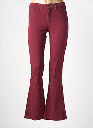 Pantalon flare stretch taille normale rouge COUTURIST femme
