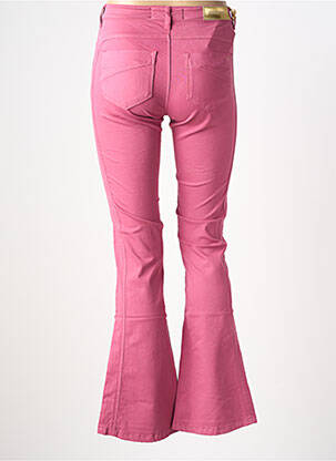 Pantalon flare stretch taille haute rose COUTURIST femme
