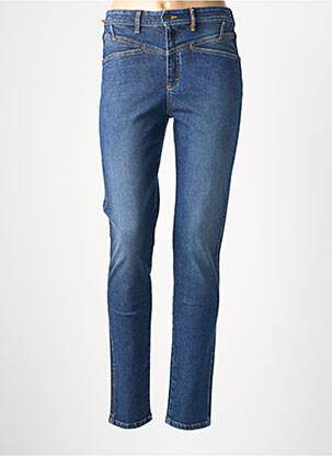 Jeans coupe slim taille haute taille haute bleu COUTURIST femme