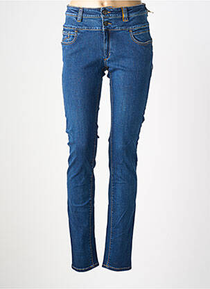 Jeans coupe slim stretch taille normale bleu COUTURIST femme