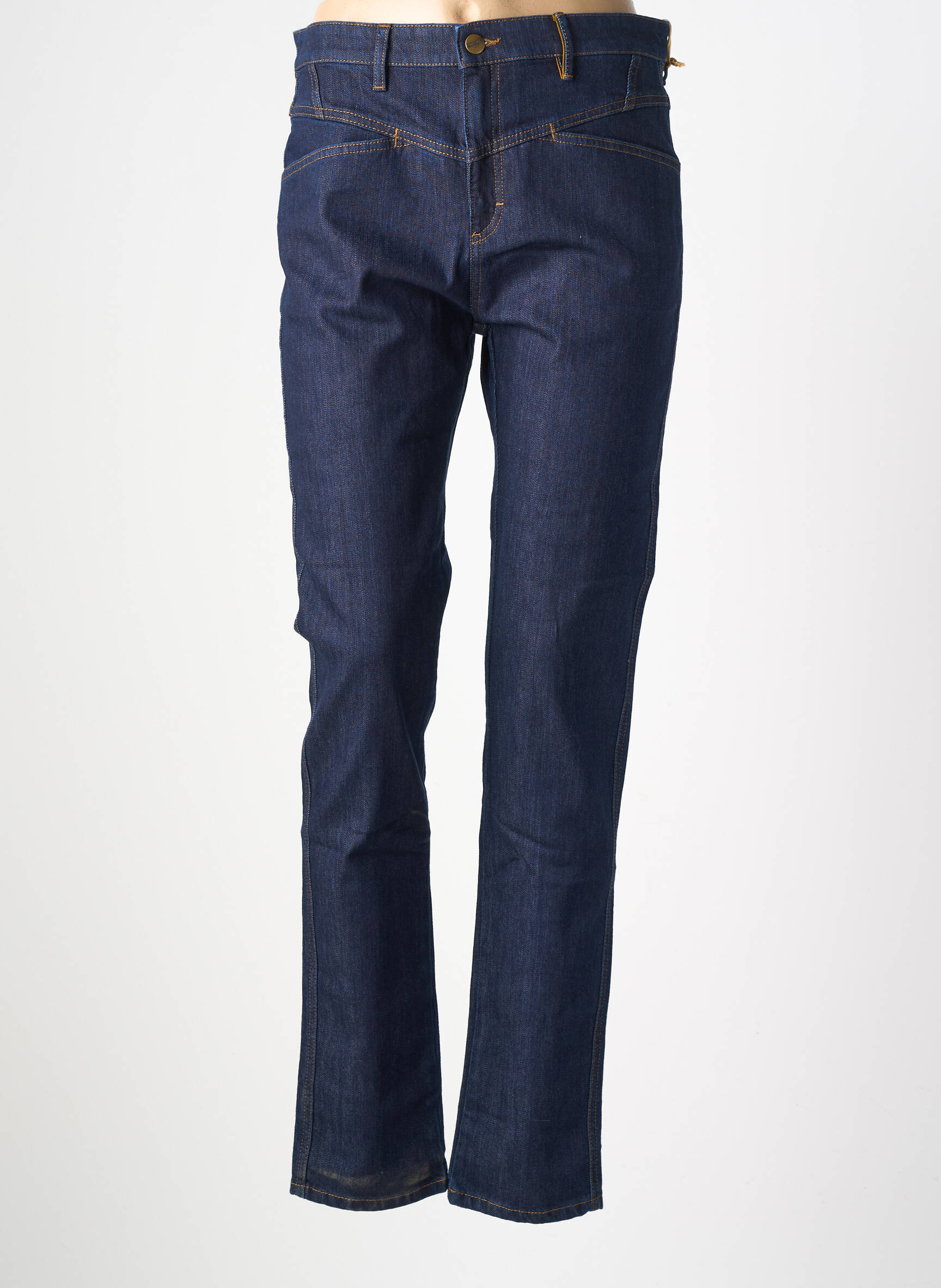 Jeans coupe slim taille haute taille haute bleu COUTURIST femme