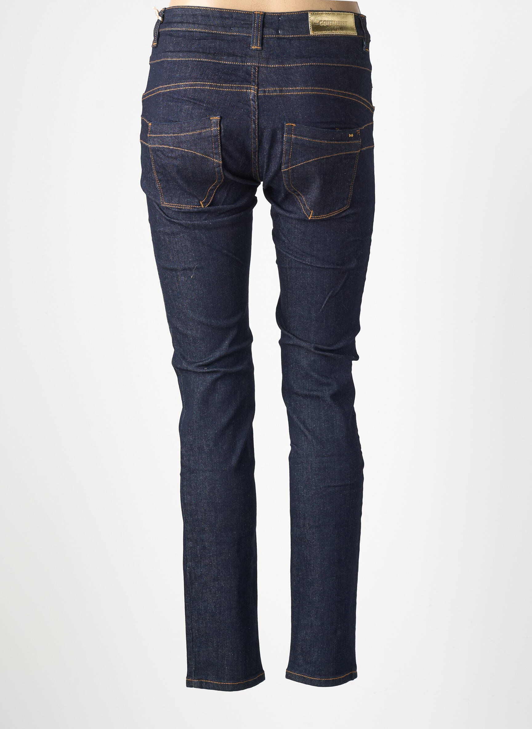 Jeans coupe slim tissage brut taille normale bleu COUTURIST femme