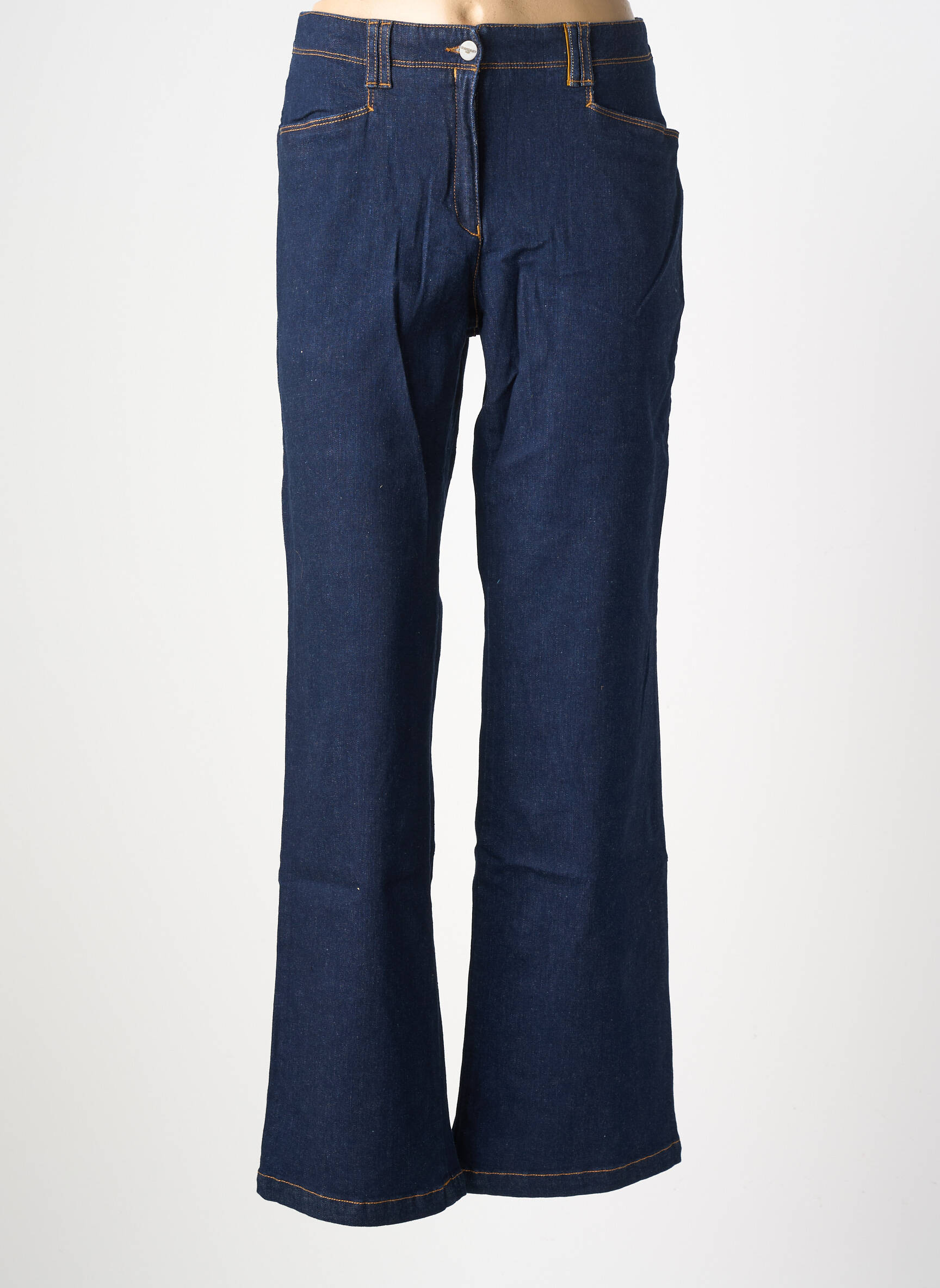 Jeans coupe large stretch taille normale bleu COUTURIST femme