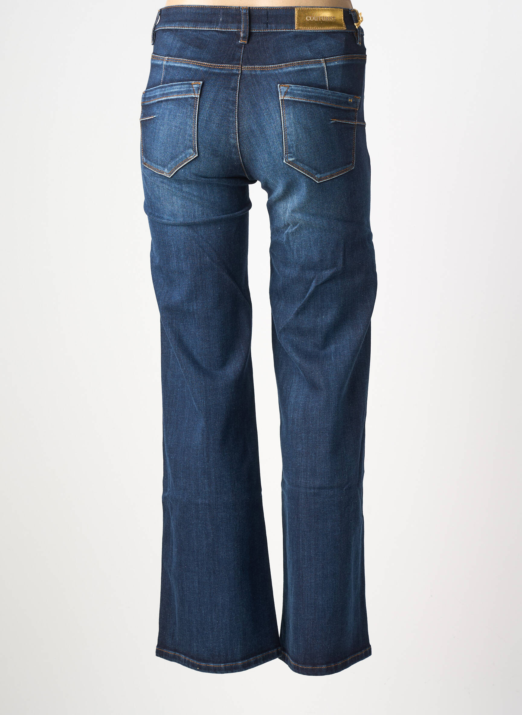 Jean coupe flare stretch taille haute bleu COUTURIST femme